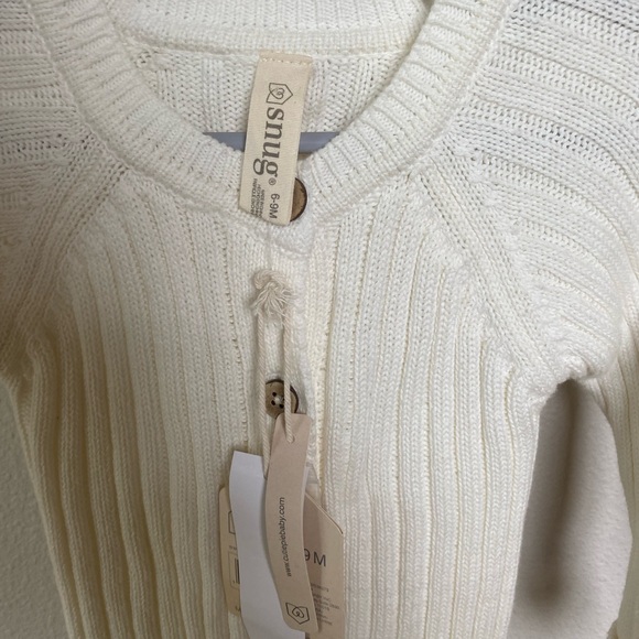 Soft Cream Knit Kids Footie - Picture 4 of 4